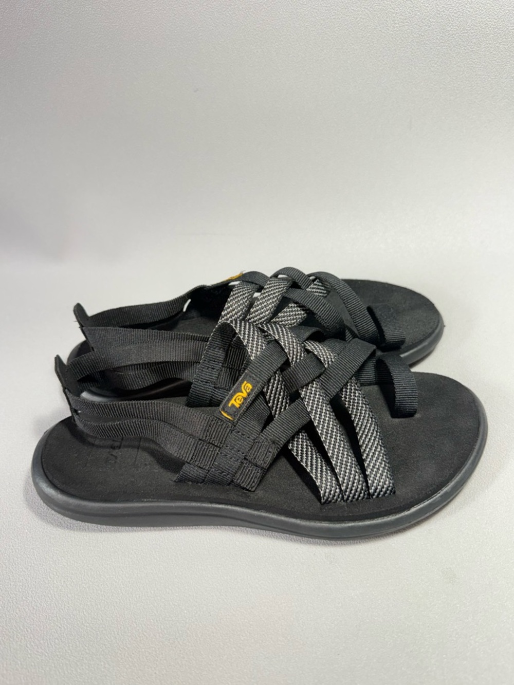 Teva Voya Black Strappy Sandals